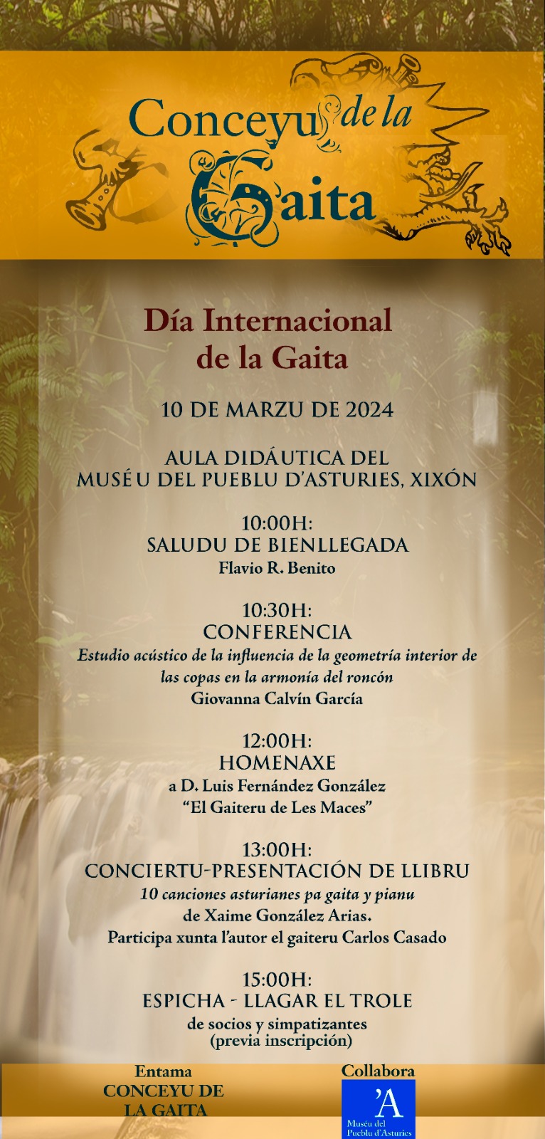 Cartelu - Día Internacional de la Gaita 2024 (Conceyu de la Gaita)